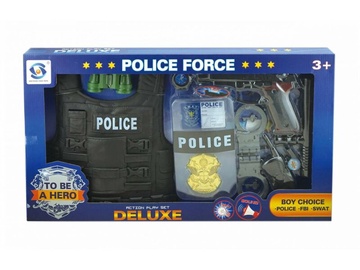 Policista rotaļlietas ASKATO Police Set With Vest, daudzkrāsaina