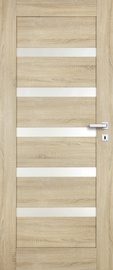Siseukseleht PerfectDoor Fresno 01, vasakpoolne, sonoma tamm, 203.5 x 84.4 x 4 cm