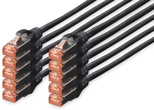 Kaabel Assmann DIGITUS CAT 6 S/FTP patch cord, must, 0.5 m