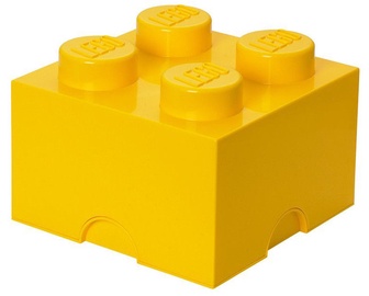LEGO Storage Brick 4 Knobs Medium Yellow
