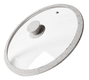 Fissman Arcades Lid With Marble Silicone Rim Light Grey D26cm