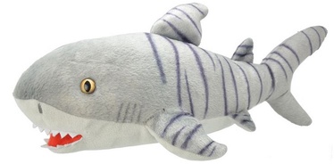 Mīkstā rotaļlieta Wild Planet Tiger Shark, pelēka, 12 cm