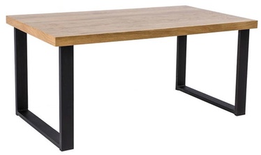 Valgomojo stalas Signal Meble Umberto Oak/Black, 1500x750x900 mm