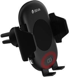 Держатель для телефона Devia Car Mount With Smart Infrared Sensor Wireless Charger Black