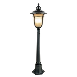 Pastatomas šviestuvas 004-PS, 60W, E27, IP43, matinė juoda
