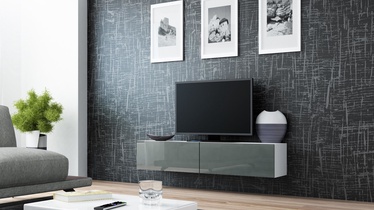 TV-laud Cama Meble Vigo 140, valge/hall, 140 cm x 30 cm x 40 cm
