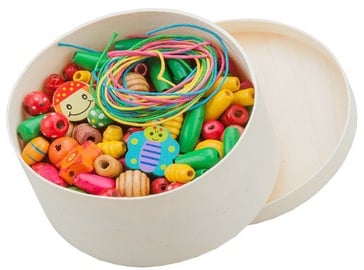 New Classic Toys Wooden Lacing Beads 100g