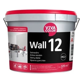 Sienu krāsa Vivacolor Wall 12, balta, 9 l