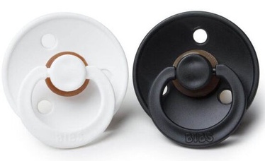 Пустышка Bibs Colour Round Pacifier 2pcs Black/White 0-6m