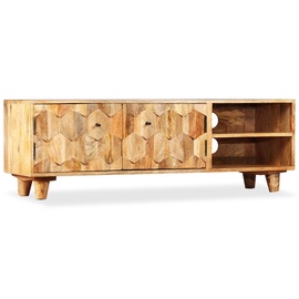 TV-laud VLX Solid Mango Wood 245136, pruun, 1180 mm x 350 mm x 400 mm