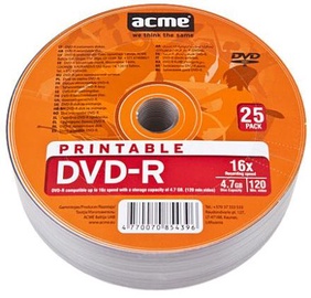 Acme DVD-R Printable 16X 4.7GB 25P Shrink