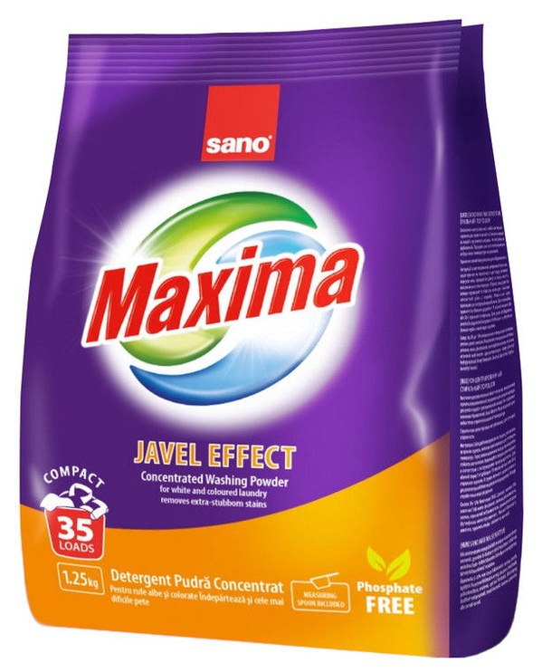 Стиральный порошок Sano Maxima Javel Effect Concentrated, 1.25 кг