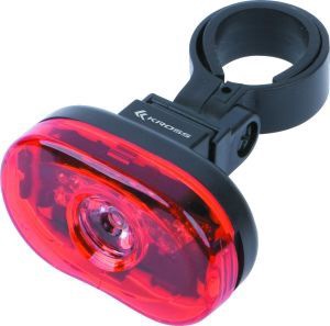 Велосипедный фонарь Kross, пластик, черный/красный