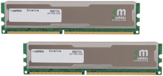 Operatyvioji atmintis (RAM) Mushkin Enhanced Silverline, DDR (RAM), 2 GB, 400 MHz