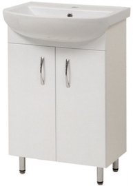 Шкафчик для ванной с раковиной Sanservis Arteko 50, белый, 28 x 46 см x 84 см