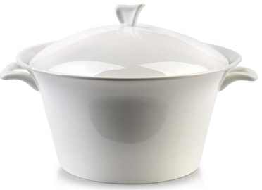 Mondex Basic Porcelain Vase With Lid White 2.2l