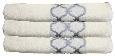 Dvielis Ardenza Tangier, balta/pelēka, 140 cm x 70 cm, 3 gab.