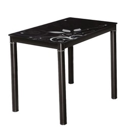 Söögilaud Modern Damar, must, 1000 mm x 600 mm x 750 mm