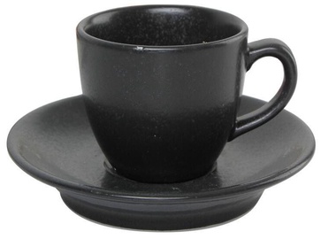 Porland Seasons Cup With Saucer 8cl Black