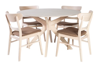 Home4you Jenna Dining Set Light Brown/Oak