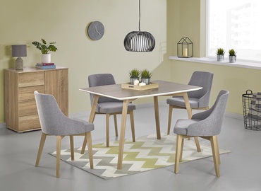 Pusdienu galds Halmar Petrus Oak/White, 1200x850x750 mm