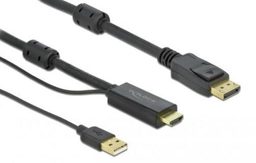 Delock HDMI To DisplayPort Cable 4K 30 Hz 5m Black