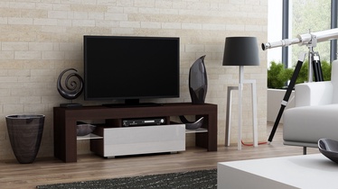 TV-laud Pro Meble Milano 130 With Light Wenge/White, 1300x350x450 mm