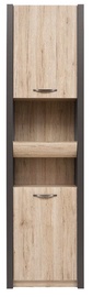 Полка Black Red White Executive, серый/дубовый, 60 x 40.5 x 218.5 см