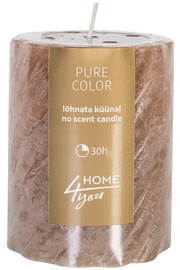 Home4you Candle Pure Colour D6.8xH9.5cm Brown