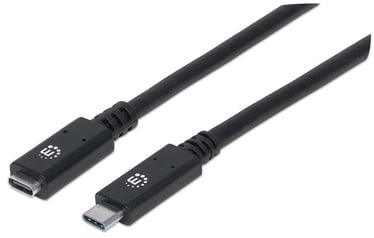 Juhe Manhattan USB Cable Type-C M To Type-C F Black 0.5m
