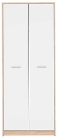 Black Red White Nepo Plus Hallway Wardrobe Sonoma Oak/White