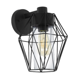Õue seinavalgusti Eglo Canove, 60W, E27, IP44, must