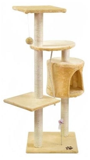 Kraapimispost kassile, kreemjas, 110 cm