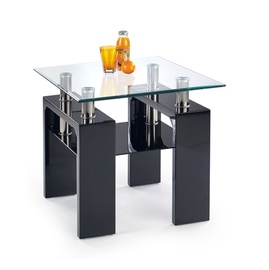 Kavos staliukas Halmar Diana H Kwadrat Laquered Black, 600x600x550 mm