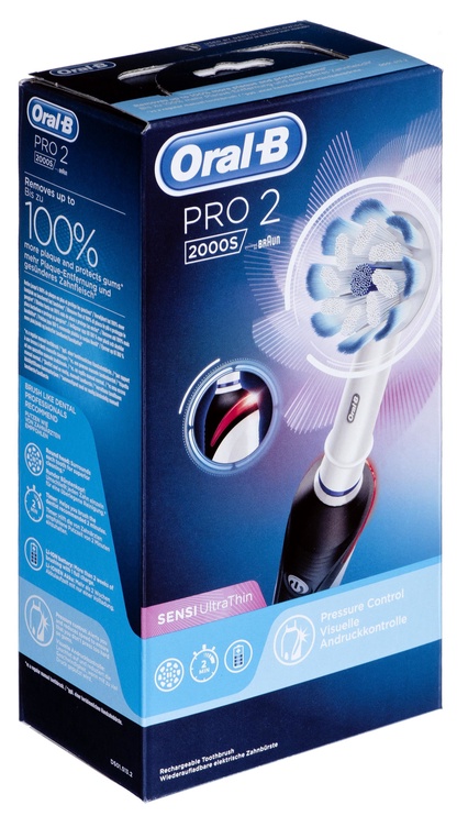 Elektriline hambahari Braun Oral-B Pro 2, valge/must