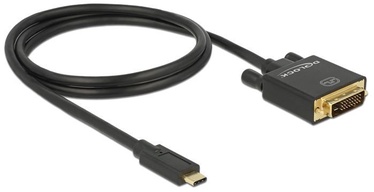 Savienojums Delock USB-C > DVI 24+1 (ST-ST) 1m USB C male, DVI-D male, 1 m, melna/oranža