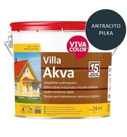 Фасадная краска Vivacolor Villa Akva, антрацитово-серый, 2.7 л