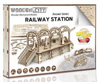 Wooden City Puzzle Railway Station 175pcs
