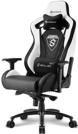 Игровое кресло Sharkoon, белый/черный