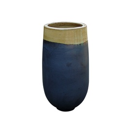 Цветочный горшок Domoletti OP17-09, керамика, Ø 36 см, черный/песочный