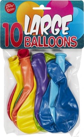 Balionas apvalus Bini Balloons Mix, mėlynas/raudonas/geltonas/žalias/oranžinis/violetinis/šviesiai mėlynas, 10 vnt.