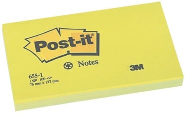 3M Post It Super Sticky Notes 655-1 100pcs Canary Yellow