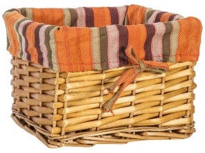 Home4you Basket Max 3 22x22xH15cm Light Brown/Orange