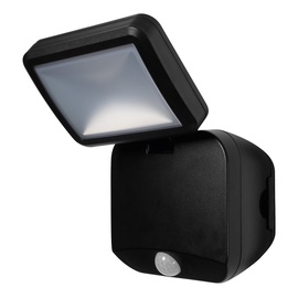 Prožektors Osram, 4 W, 260 lm, 4000 °K, IP54, melna