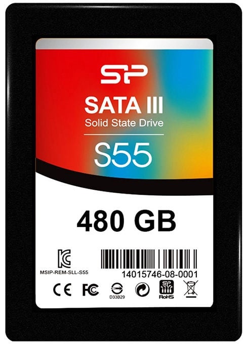 Kietasisdiskas(SSD)SiliconPowerSlimSP480GBSS3S55S25,2.5",480GB