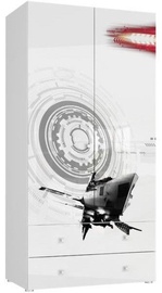 Skapis Tuckano Spaceship 05 White, 100x55x201 cm