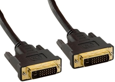 4World Monitor Cable DVI-D 24+1 To DVI-D 24+1 10m Black