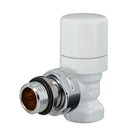 Kampinis termostatinis ventilis, Carlo Poletti V142310E, 1/2 x 1/2 IN, baltas