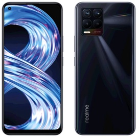 Mobiiltelefon Realme 8, must, 4GB/64GB