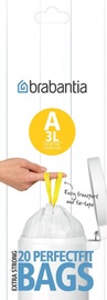 Prügikotid Brabantia A, 3L (20tk rullis), White
